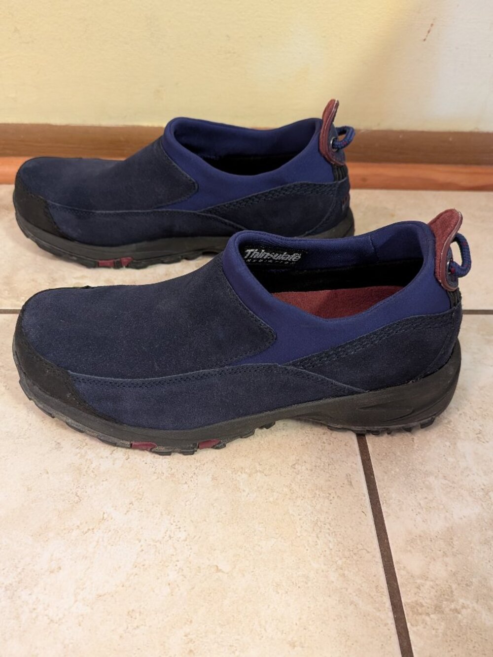 LL Bean clogs mules shoes insulate navy blue size 8